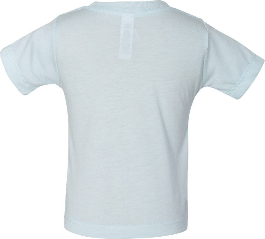 Rear View of Ice Blue Triblend Infant Triblend Tee - 3413B