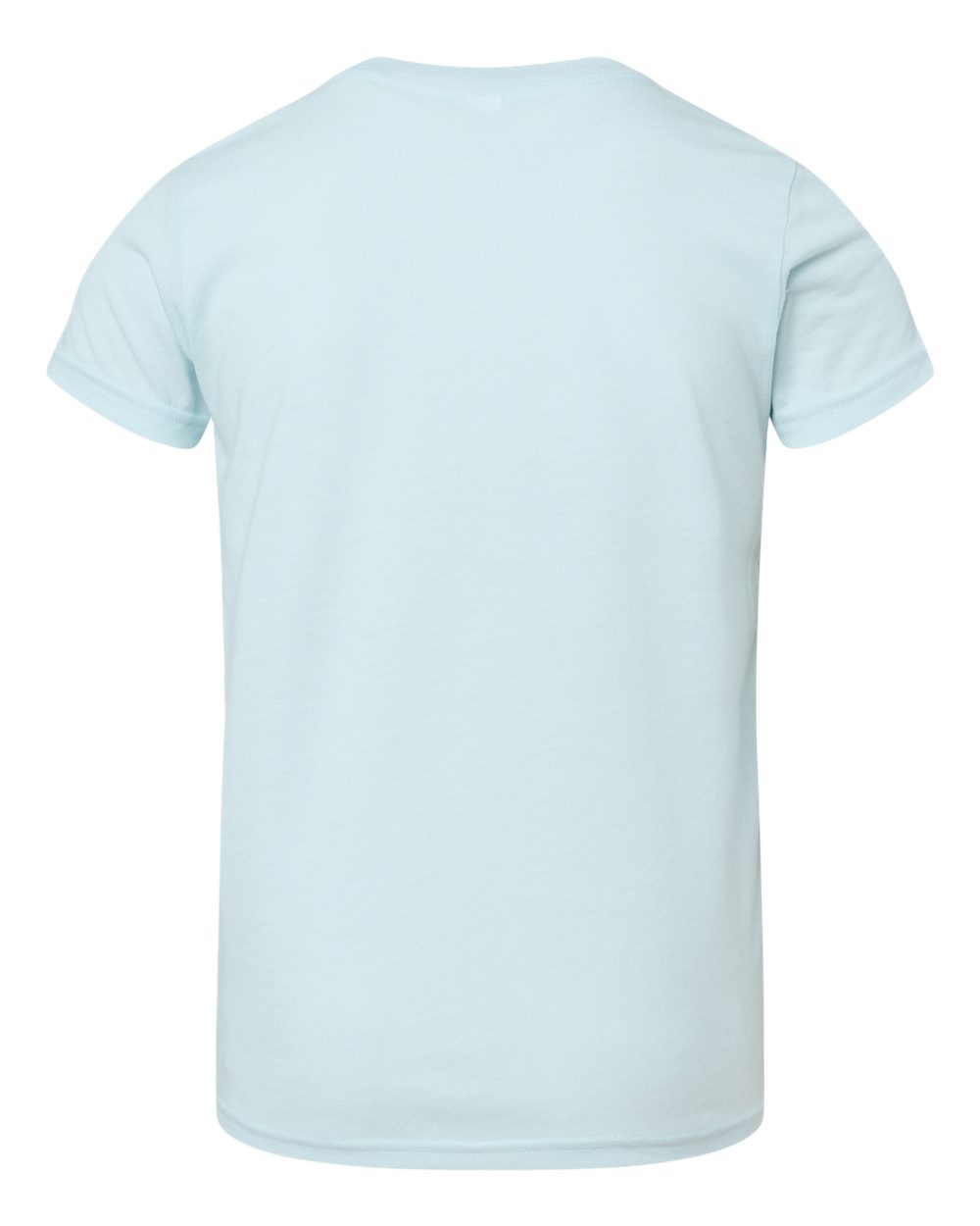 Rear View of Ice Blue Triblend Youth Triblend Tee - 3413Y
