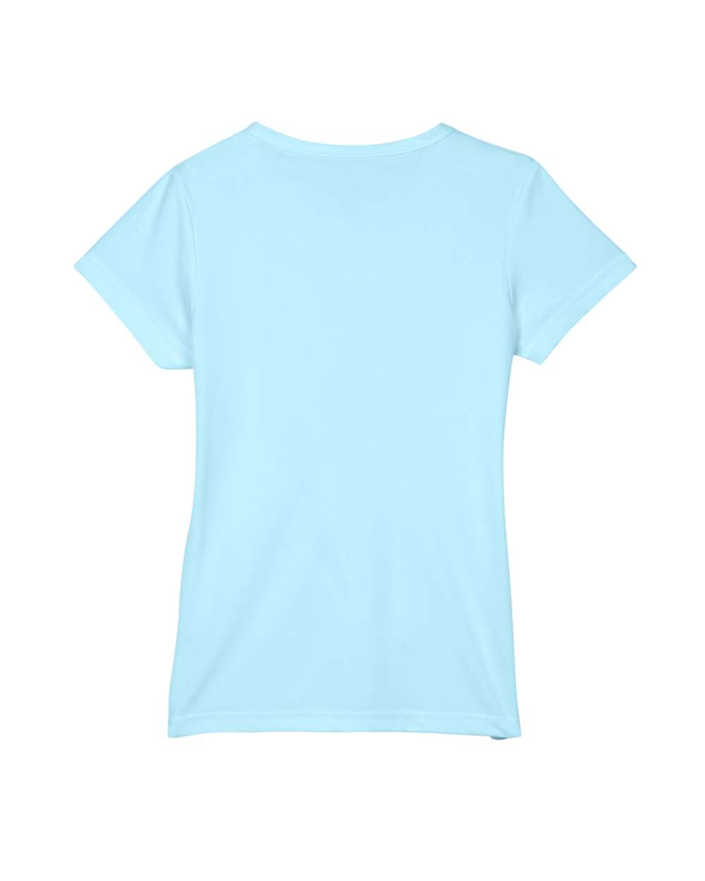 Rear View of Ice Blue Women's Cool & Dry Sport Performance Interlock T-shirt - 8420L