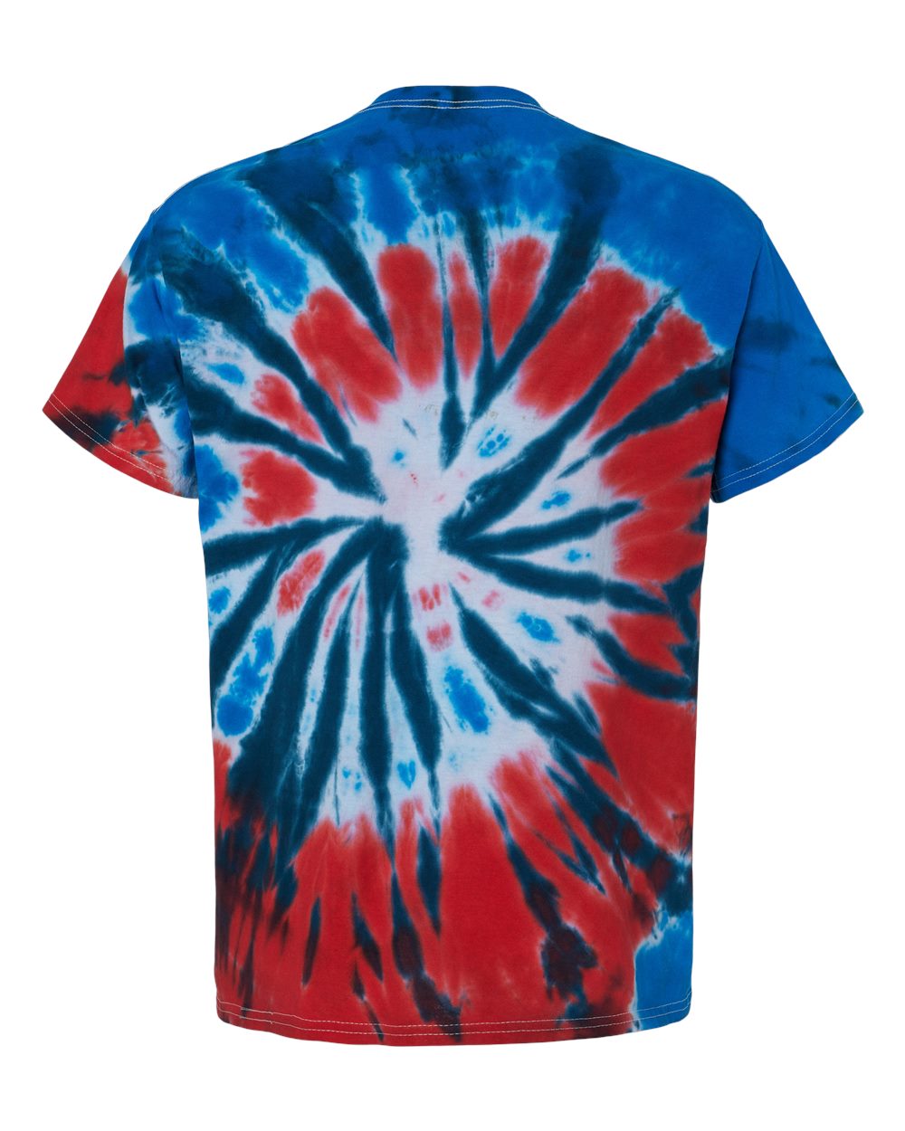 Rear View of Independence Multi-Color Tie-Dyed T-Shirt - 1000