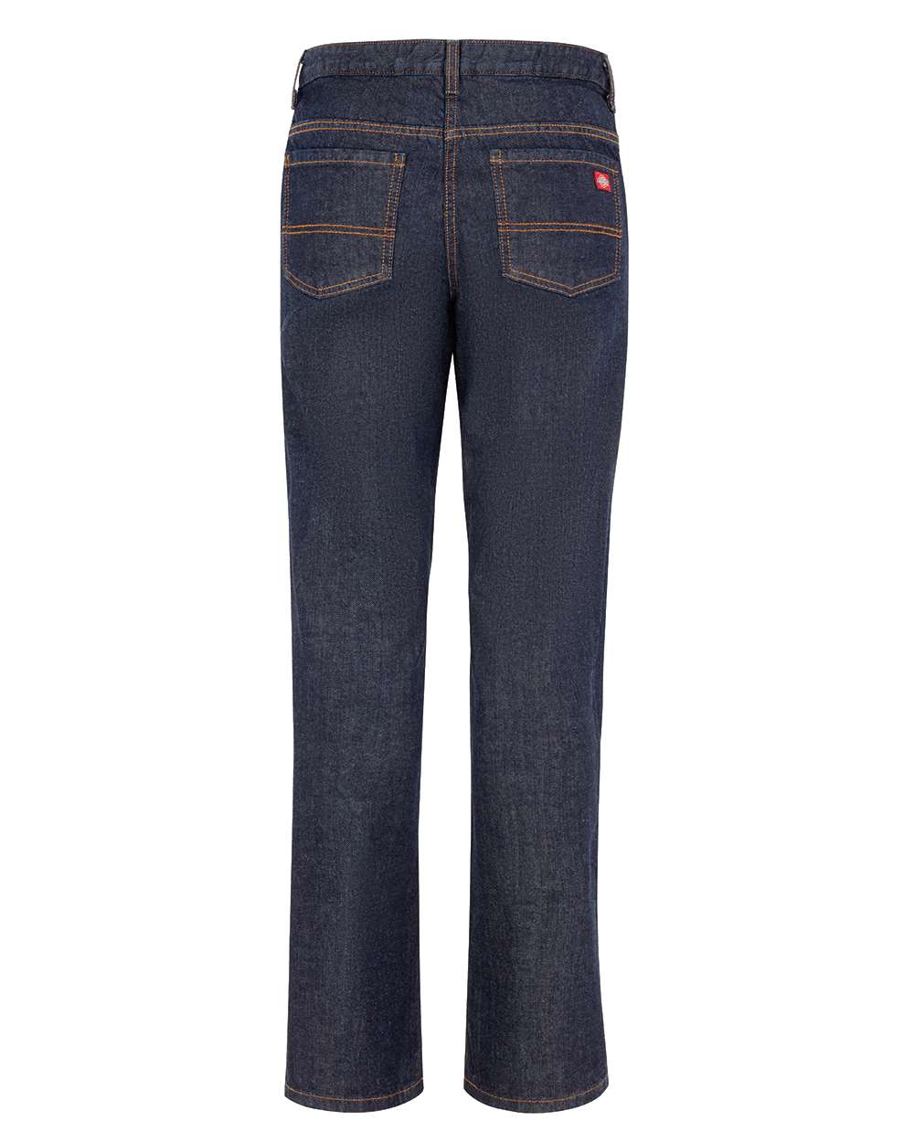 Rear View of Indigo Blue - 32I Women's Industrial 5-Pocket Jeans - Extended Sizes - FD23EXT
