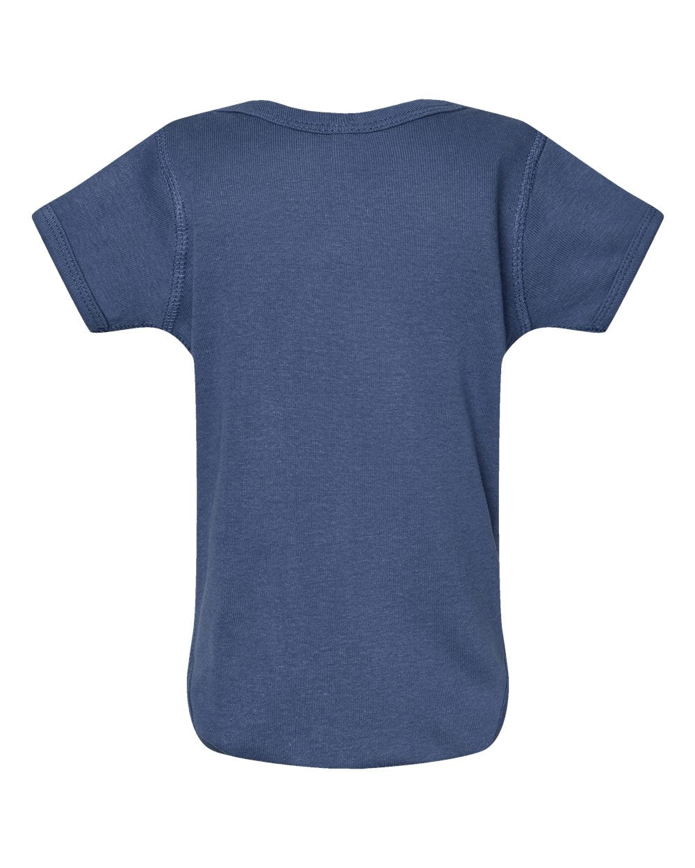 Rear View of Indigo Infant Baby Rib Bodysuit - 4400