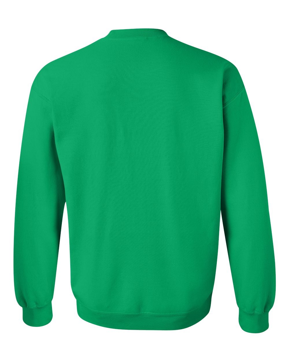 Rear View of Irish Green Heavy Blend™ Crewneck Sweatshirt - 18000