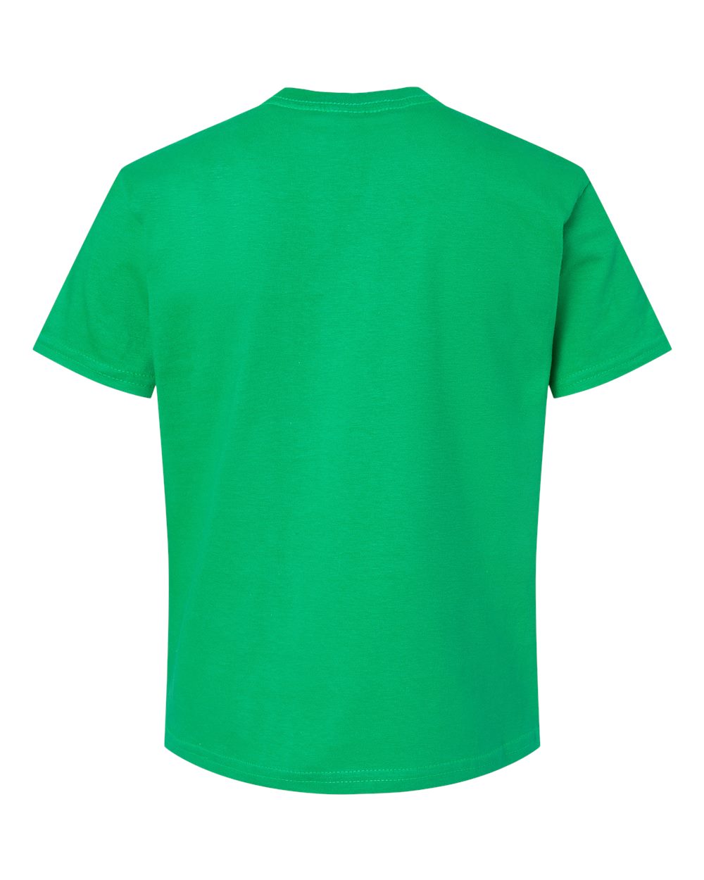 Rear View of Irish Green Softstyle® Youth Midweight T-Shirt - 65000B