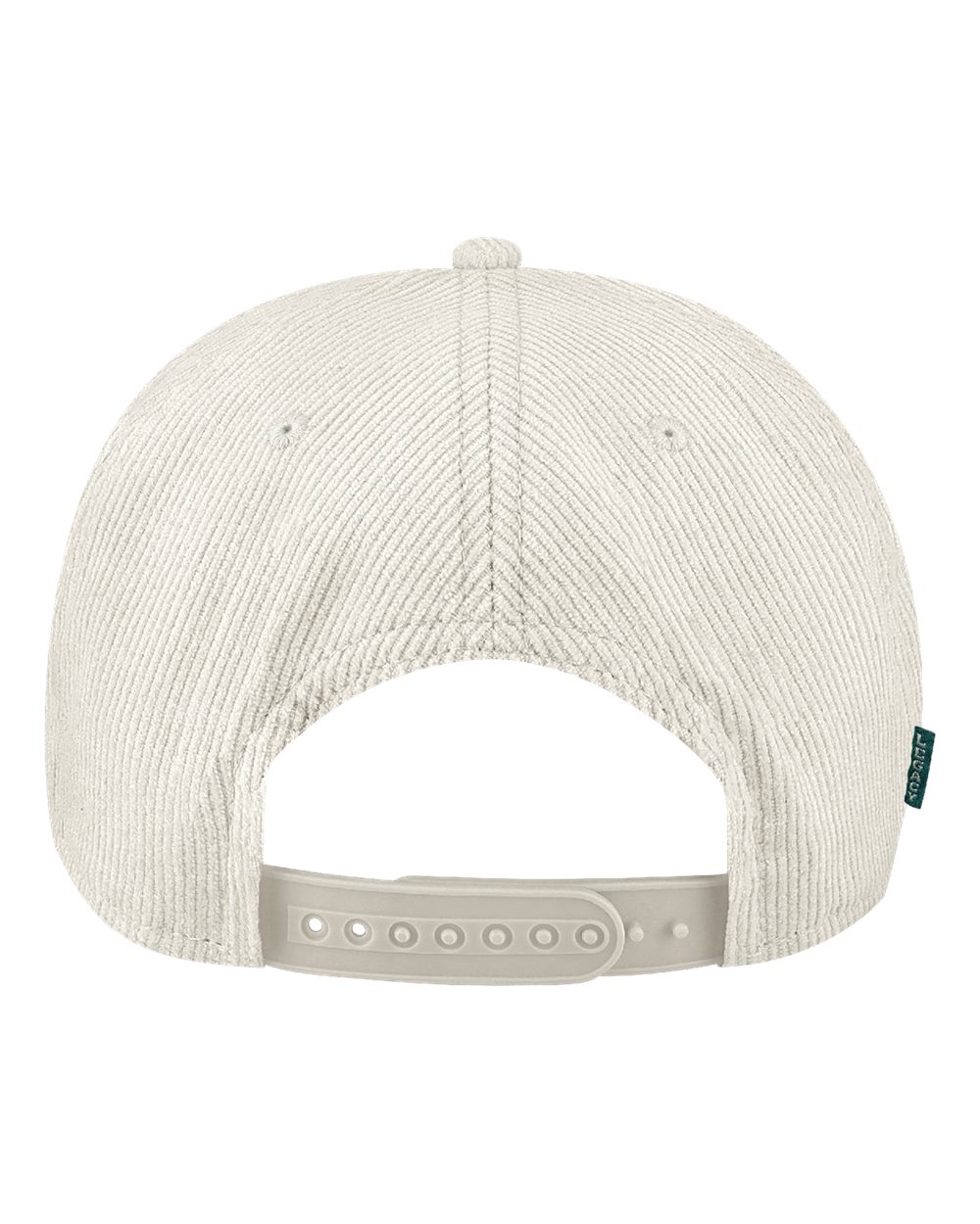 Rear View of Ivory Corduroy Five-Panel Trucker Cap - ROADIE