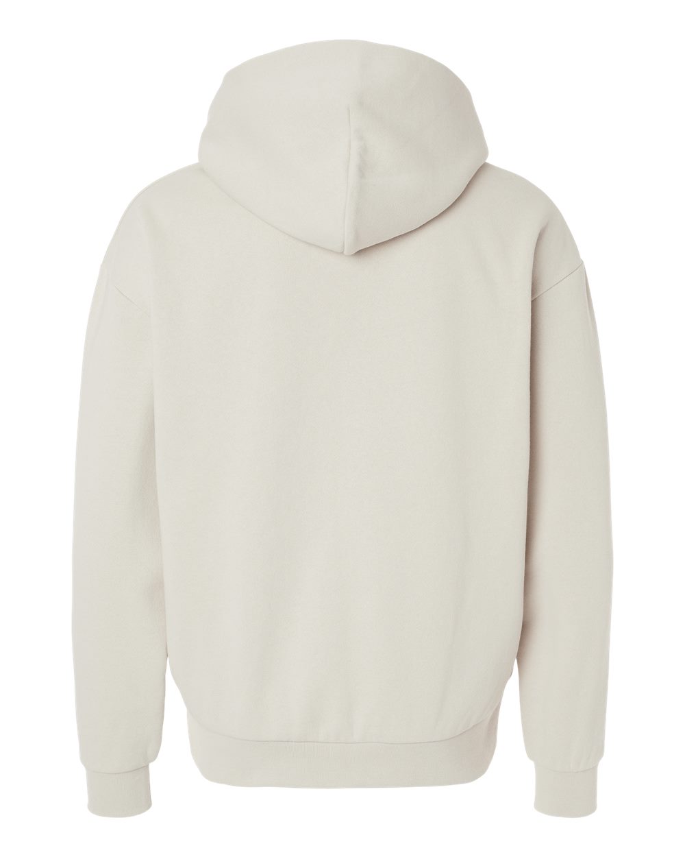 Rear View of Ivory Mainstreet Hooded Sweatshirt - IND420XD