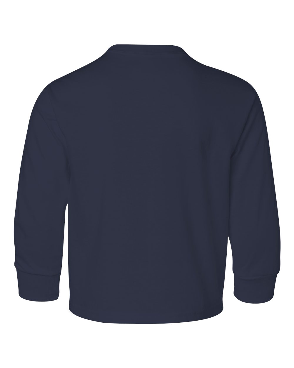 Rear View of J. Navy Dri-Power® Youth Long Sleeve 50/50 T-Shirt - 29BLR