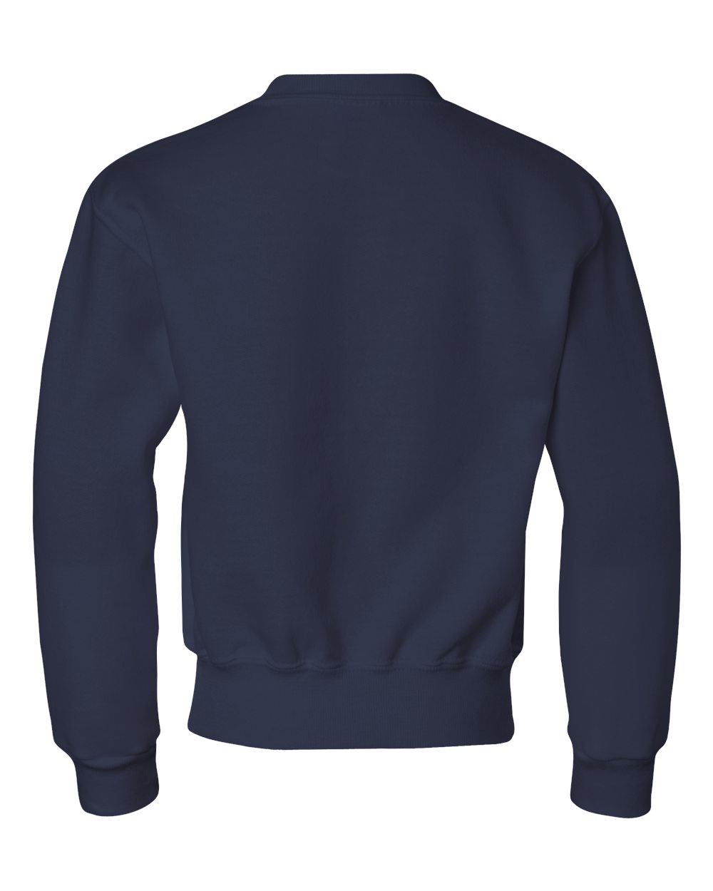 Rear View of J. Navy NuBlend® Youth Crewneck Sweatshirt - 562BR
