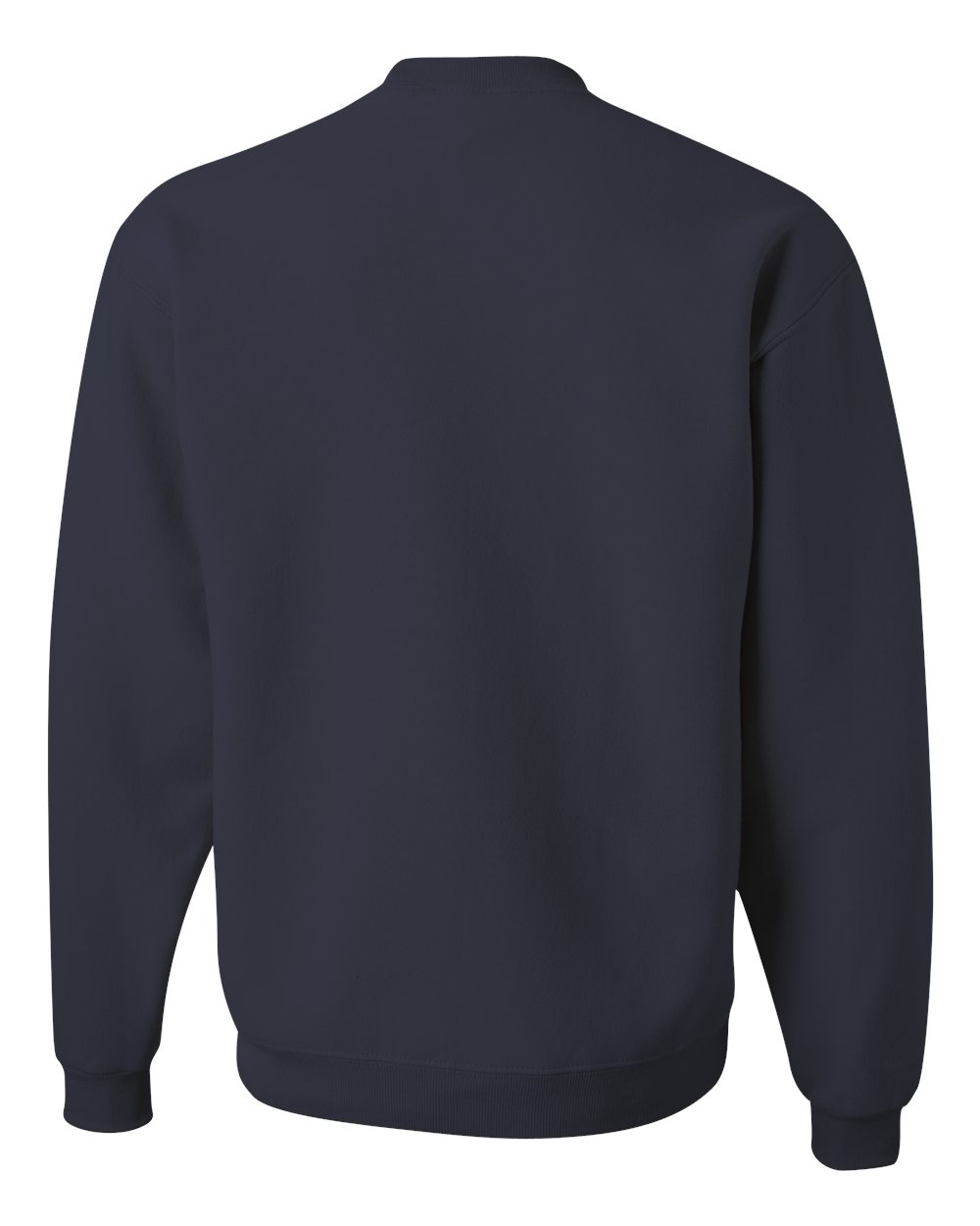 Rear View of J. Navy Super Sweats NuBlend® Crewneck Sweatshirt - 4662MR