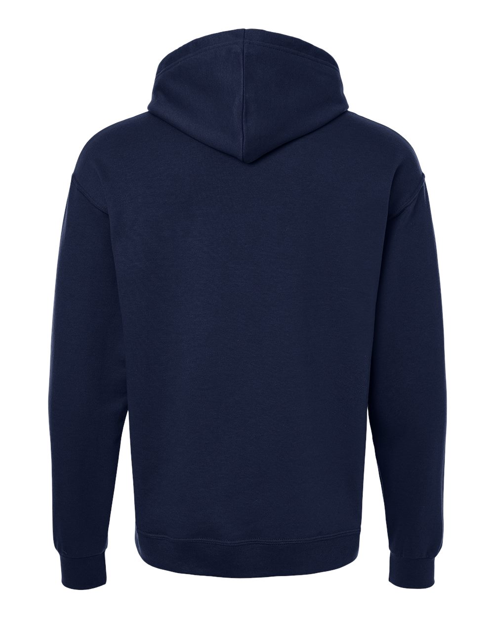 Rear View of J. Navy Ultimate CVC Hooded Sweatshirt - IC49MR