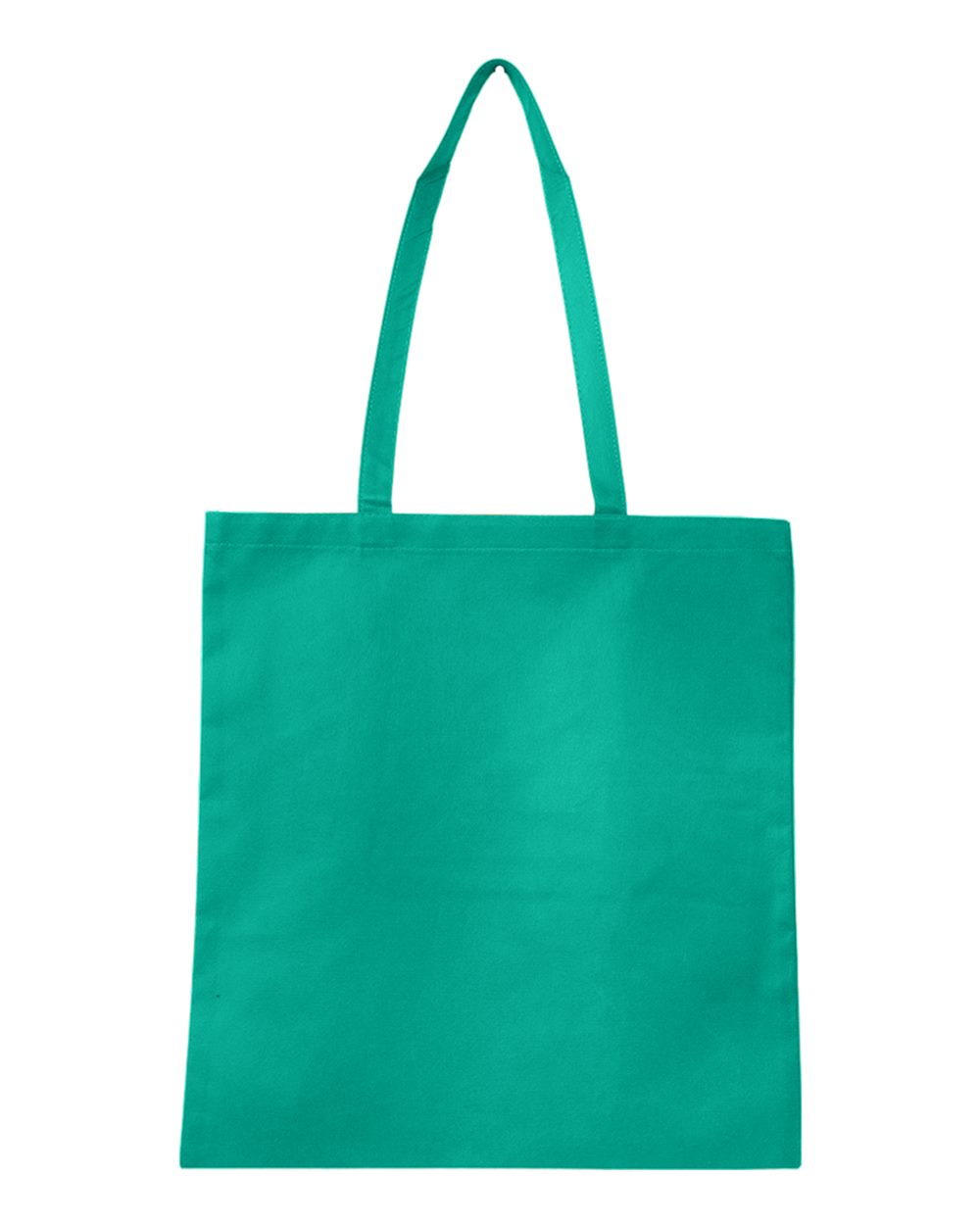 Rear View of Kelly Green Non-Woven Tote Bag - Q126300