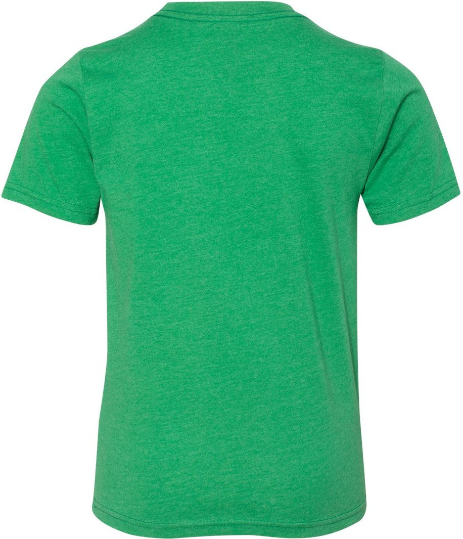 Rear View of Kelly Green Youth CVC T-Shirt - 3312