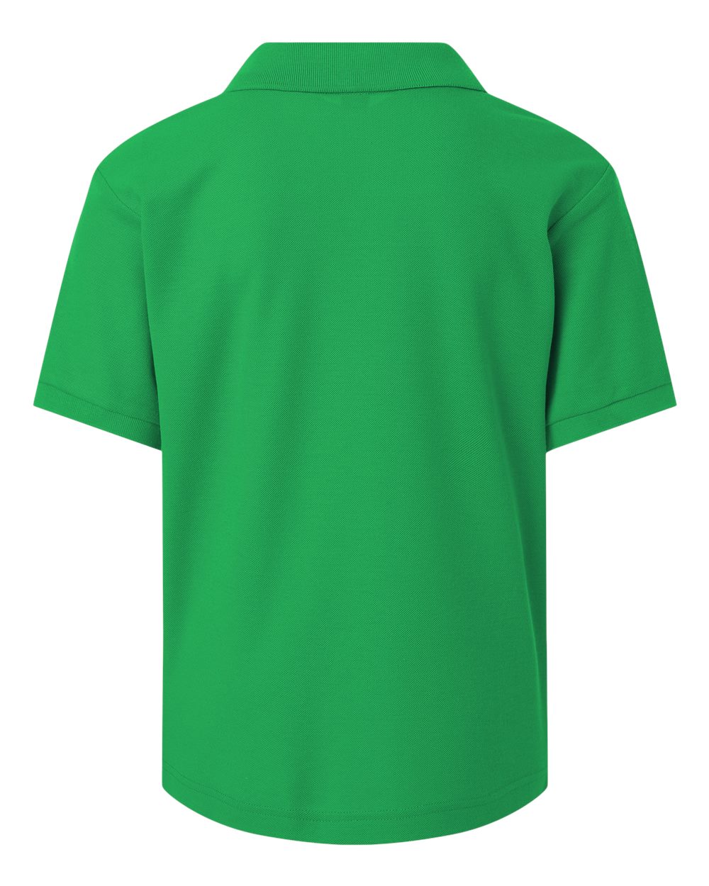 Rear View of Kelly Green Youth Pique Polo - 62800Y
