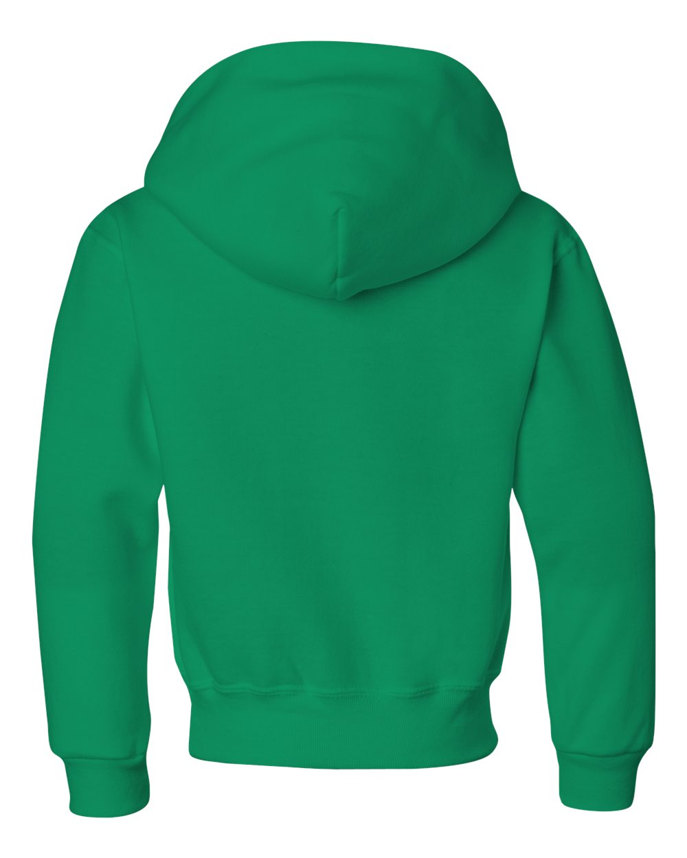 Rear View of Kelly NuBlend® Youth Hooded Sweatshirt - 996YR