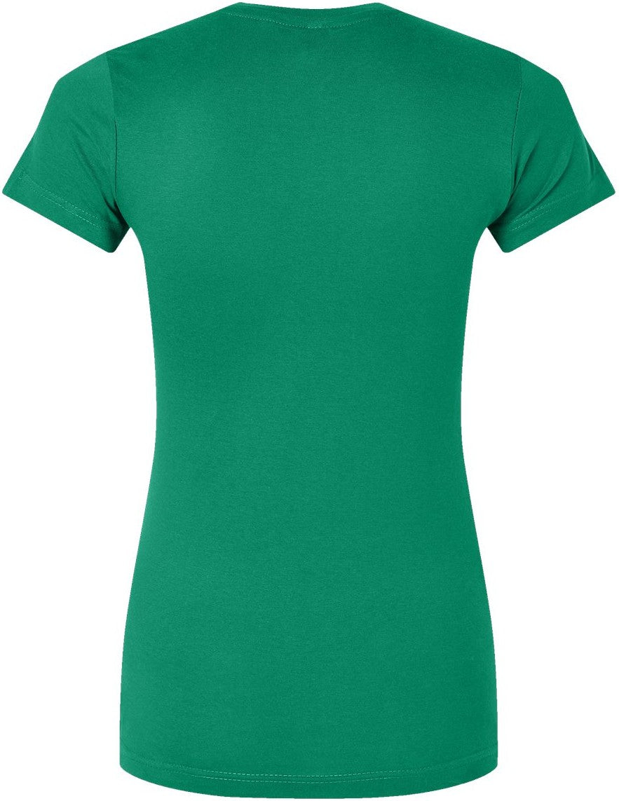 Rear View of Kelly Women's Fitted Fine Jersey Tee - 3616