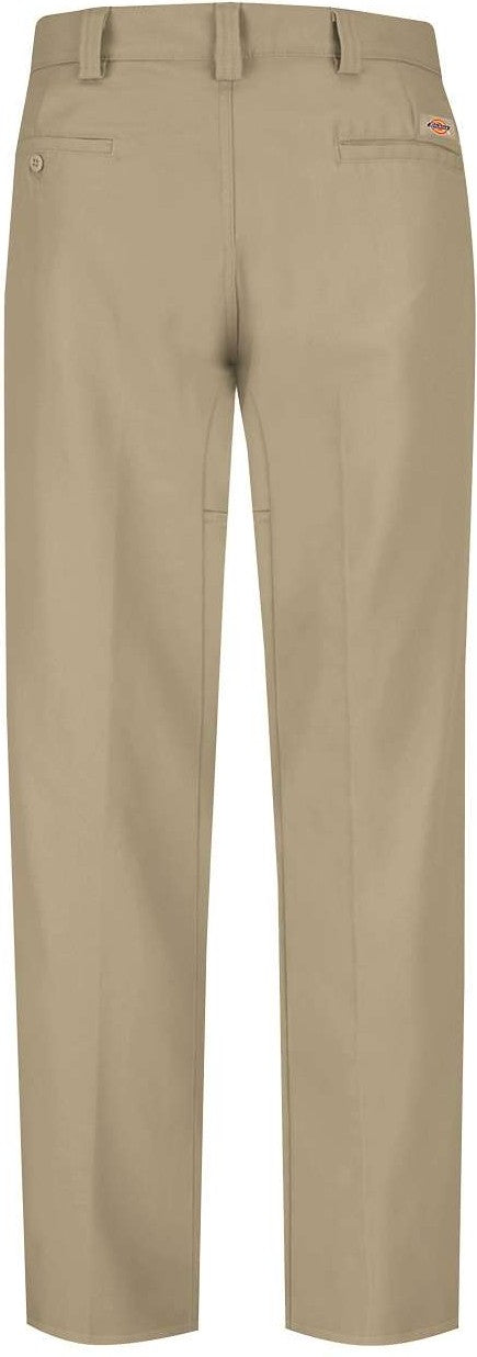 Rear View of Khaki - 30I Plain Front Work Pants - WP70