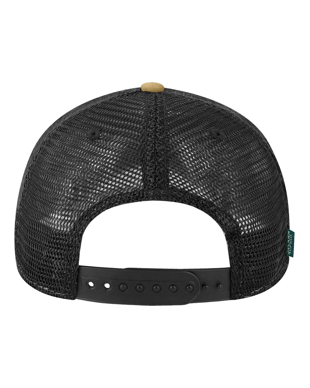 Rear View of Khaki/ Black Old Favorite Trucker Cap - OFA