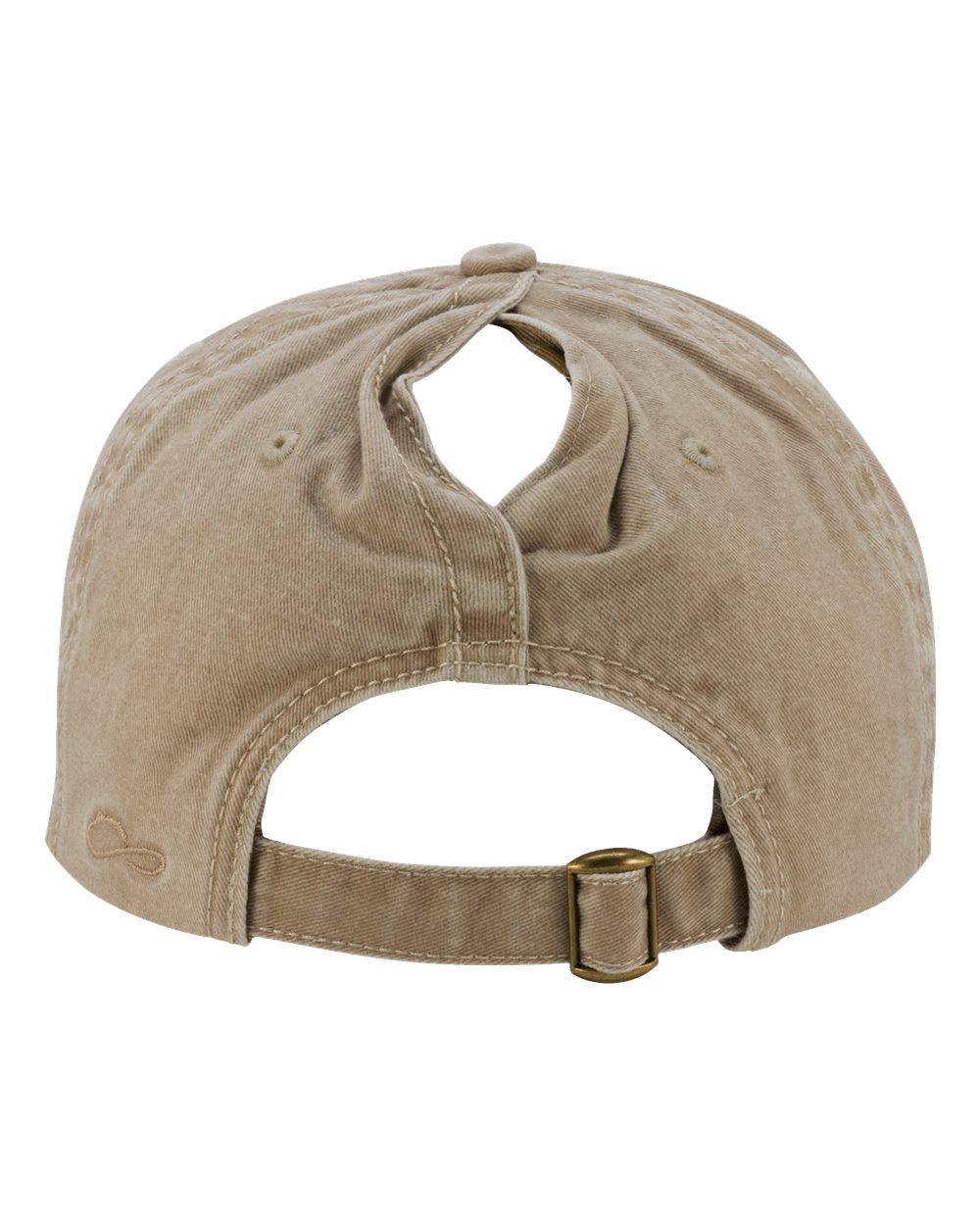 Rear View of Khaki/ Camo Women's Pigment-Dyed with Fashion Undervisor Cap - CASSIE