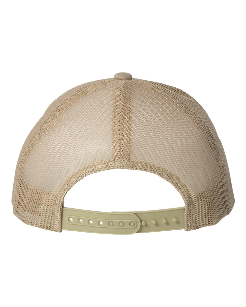Front View of Khaki Retro Trucker Cap - 6606