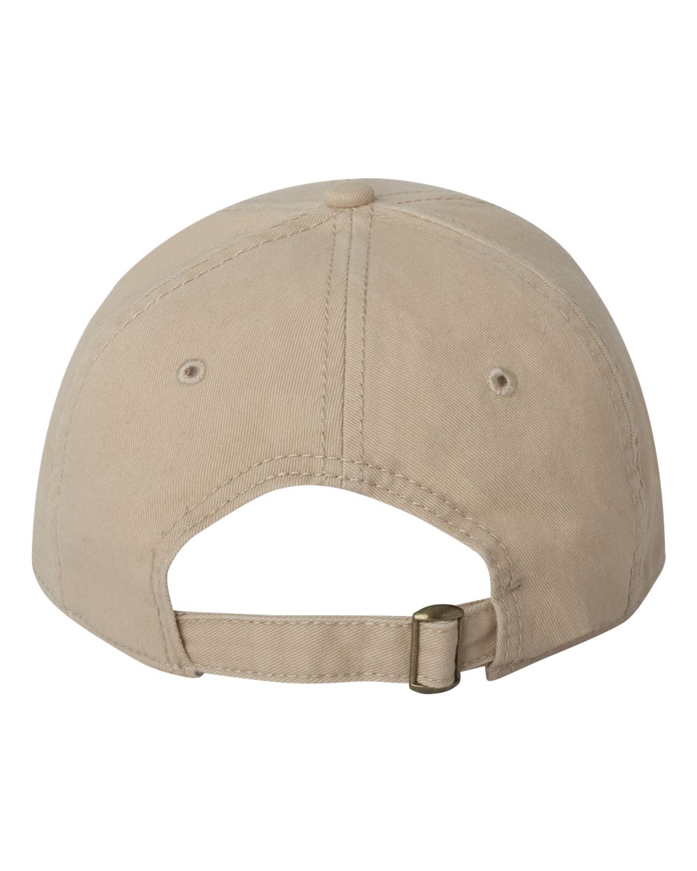 Rear View of Khaki Structured Cap - AH30