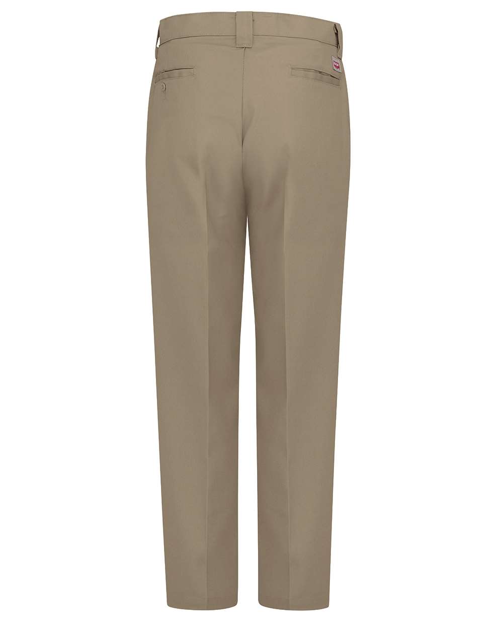 Front View of Khaki - Unhemmed Utility Work Pants - PT62