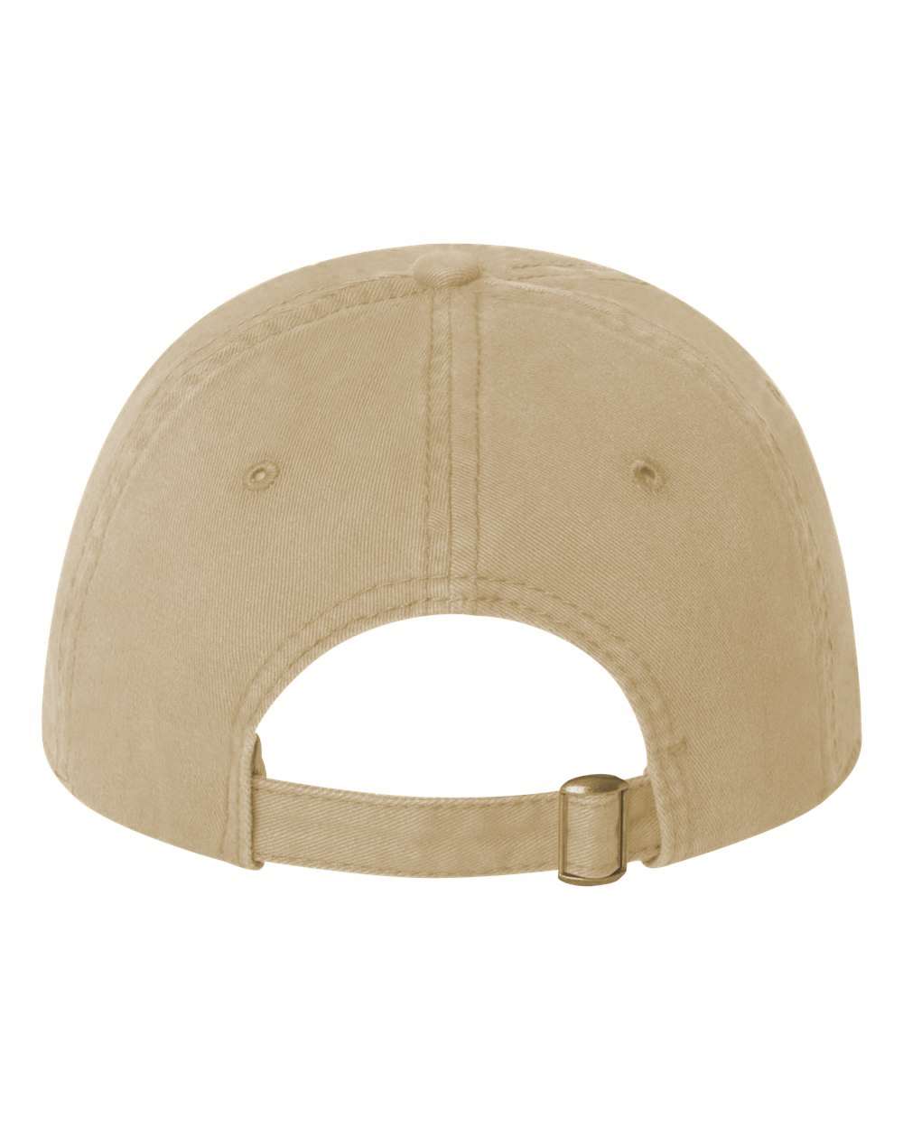 Rear View of Khaki Unstructured Cap - AH35