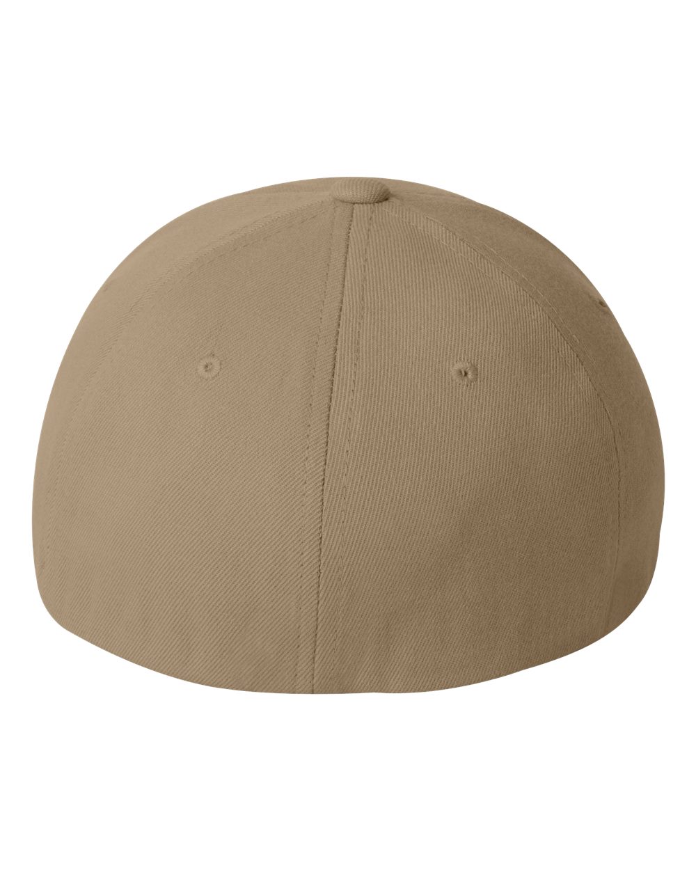 Rear View of Khaki Wool-Blend Cap - 6477