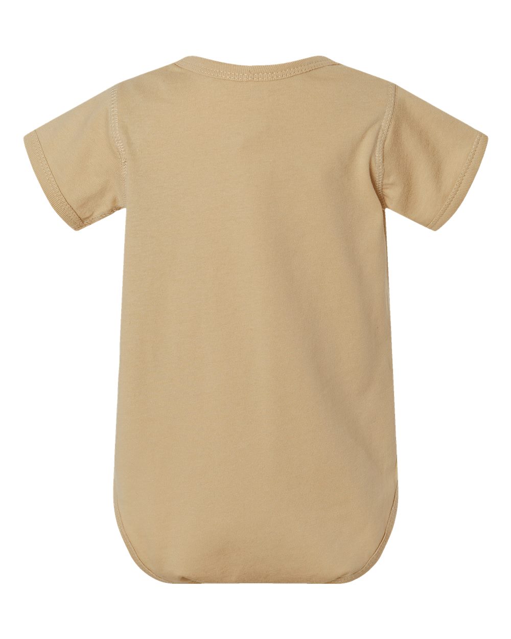 Rear View of Latte Infant Fine Jersey Bodysuit - 4424