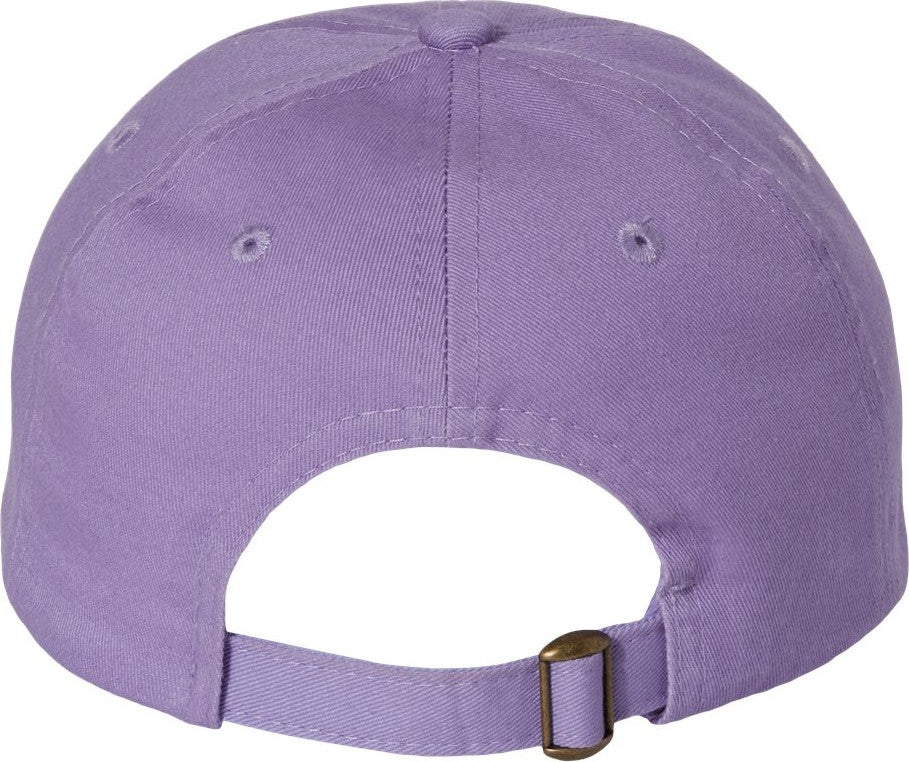 Front View of Lavender Bio-Washed Classic Dad Hat - VC300A