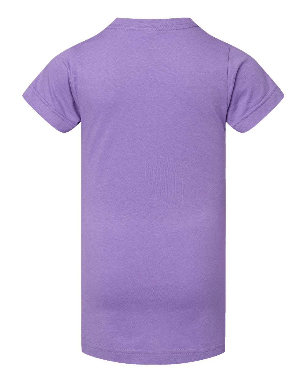 Rear View of Lavender Girls' Fine Jersey Tee - 2616