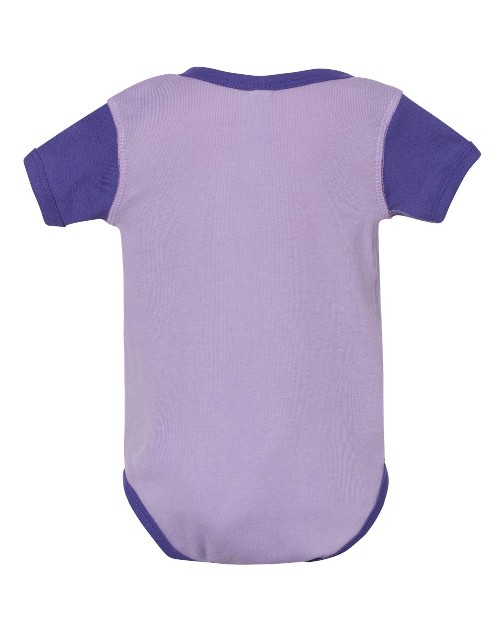 Rear View of Lavender/ Purple Infant Baby Rib Bodysuit - 4400