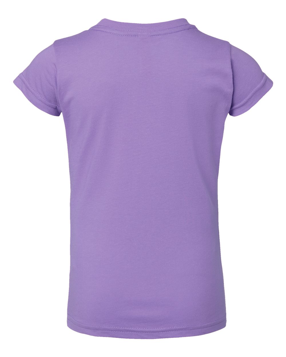 Rear View of Lavender Toddler Girls Fine Jersey Tee - 3316