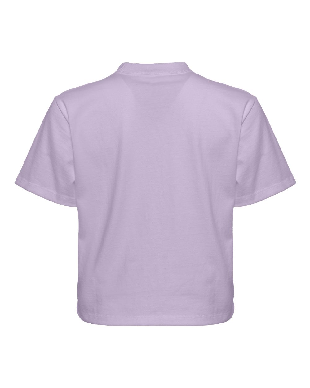Rear View of Lavender Women's Heavyweight Boxy T-Shirt - 7610