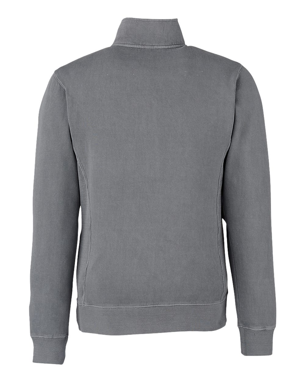 Rear View of Lead Pigment-Dyed Fleece Quarter-Zip Pullover - 8732