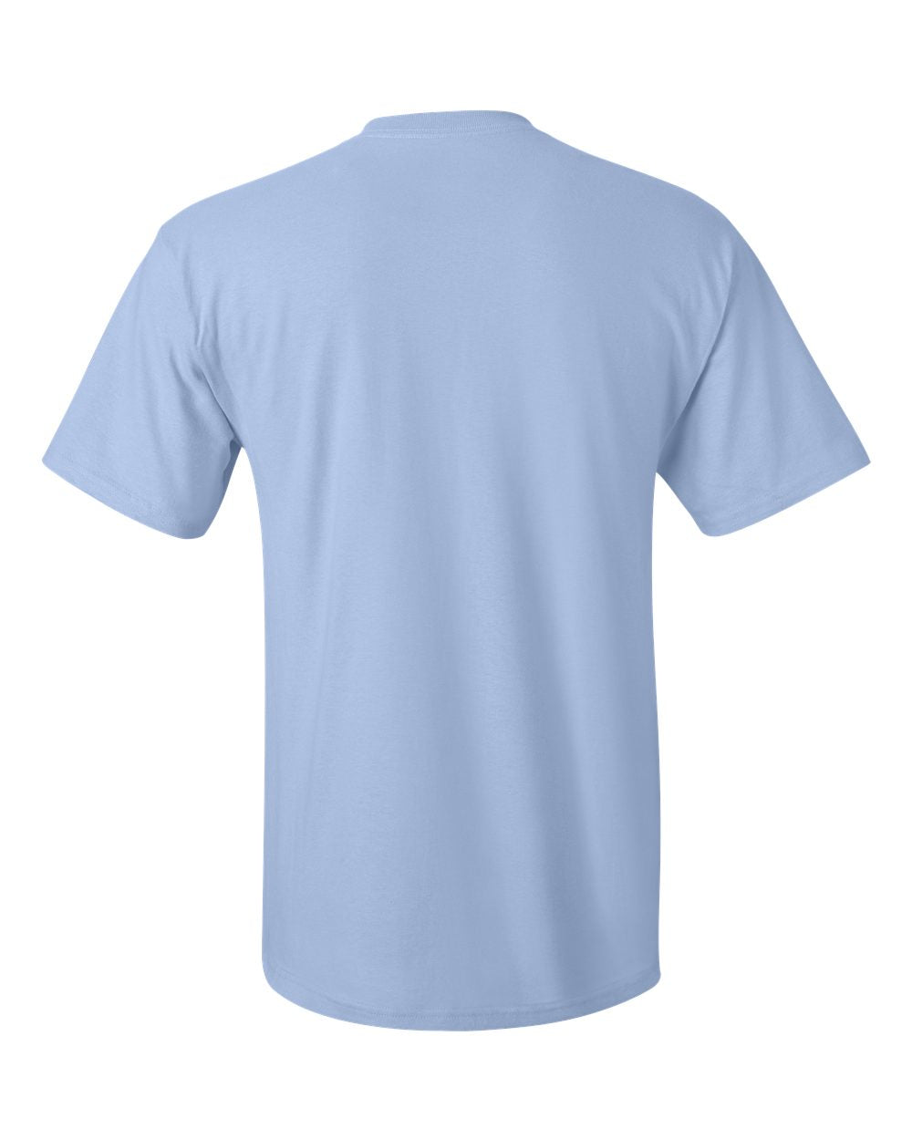 Rear View of Light Blue Authentic Pocket T-Shirt - 5590