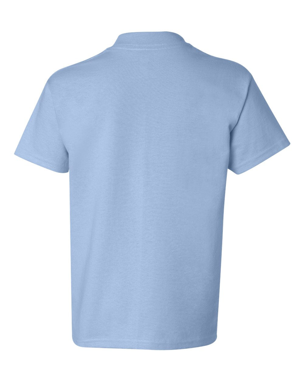 Rear View of Light Blue Authentic Youth T-Shirt - 5450