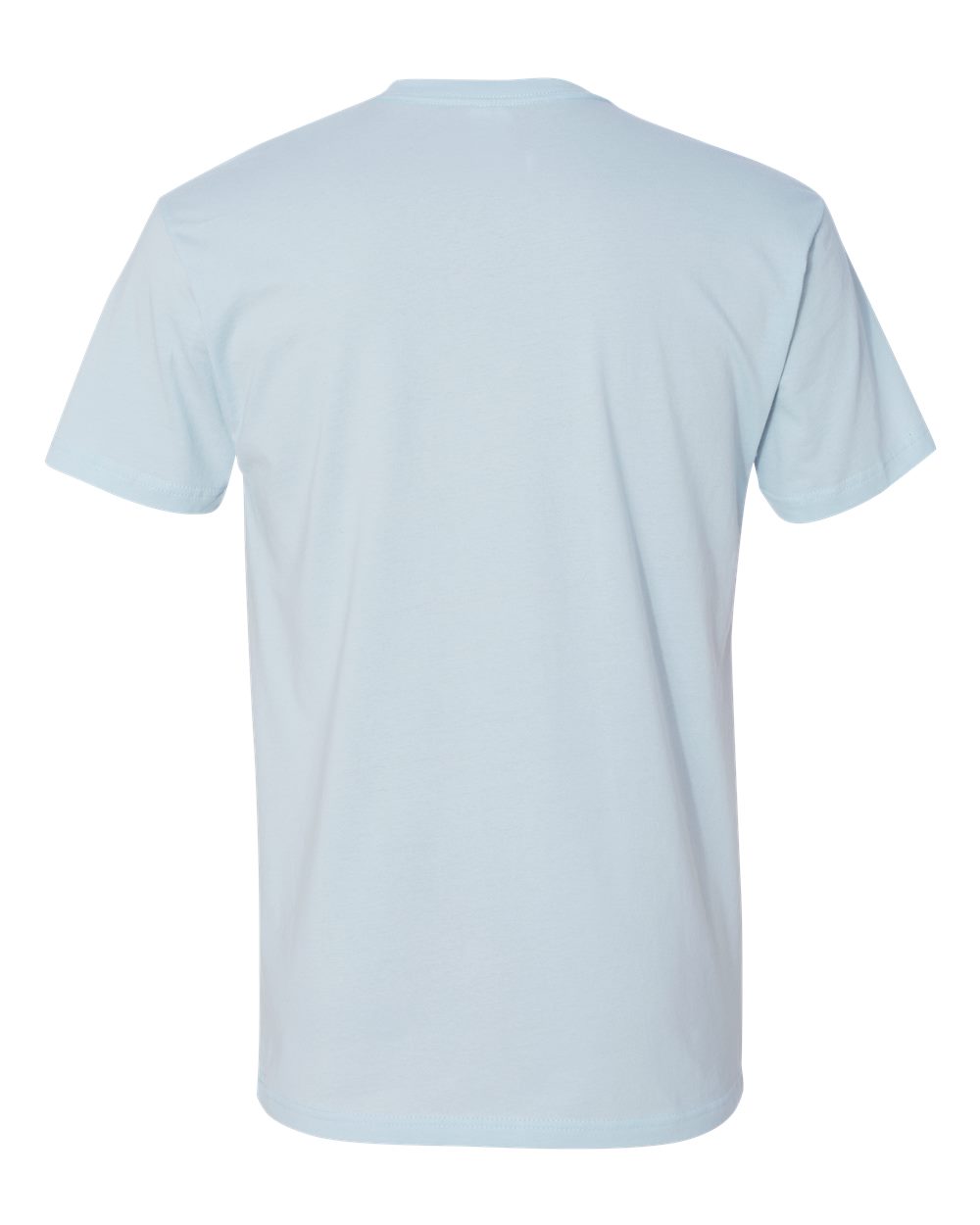 Rear View of Light Blue Cotton T-Shirt - 3600