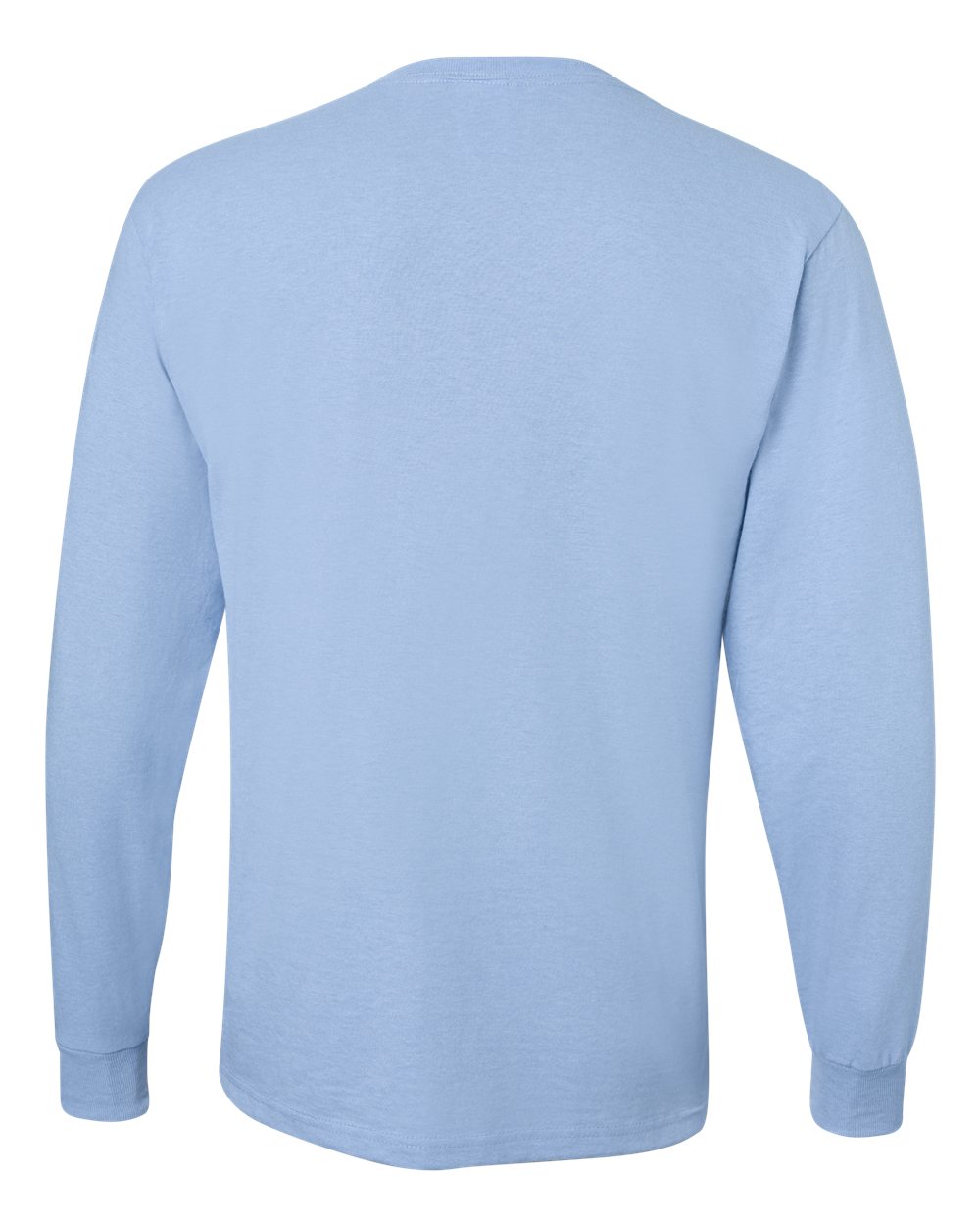 Rear View of Light Blue Dri-Power® Long Sleeve 50/50 T-Shirt - 29LSR