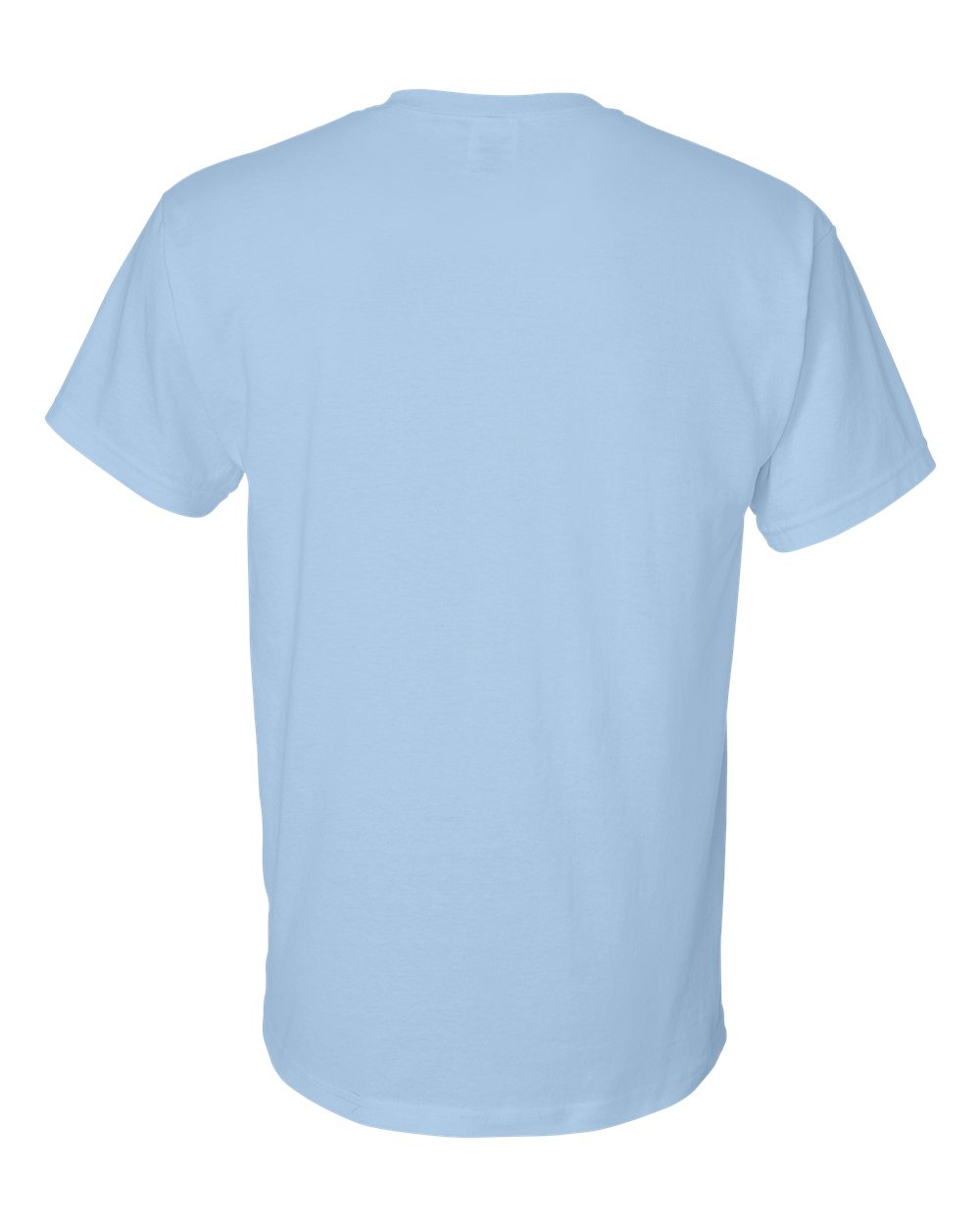 Rear View of Light Blue DryBlend® T-Shirt - 8000