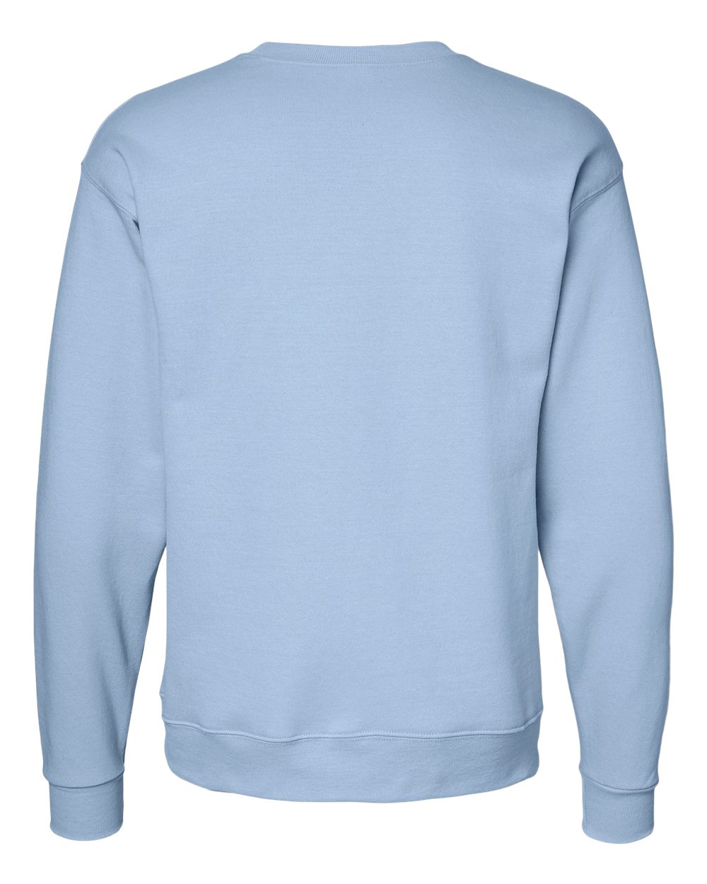 Rear View of Light Blue Ecosmart® Crewneck Sweatshirt - P160