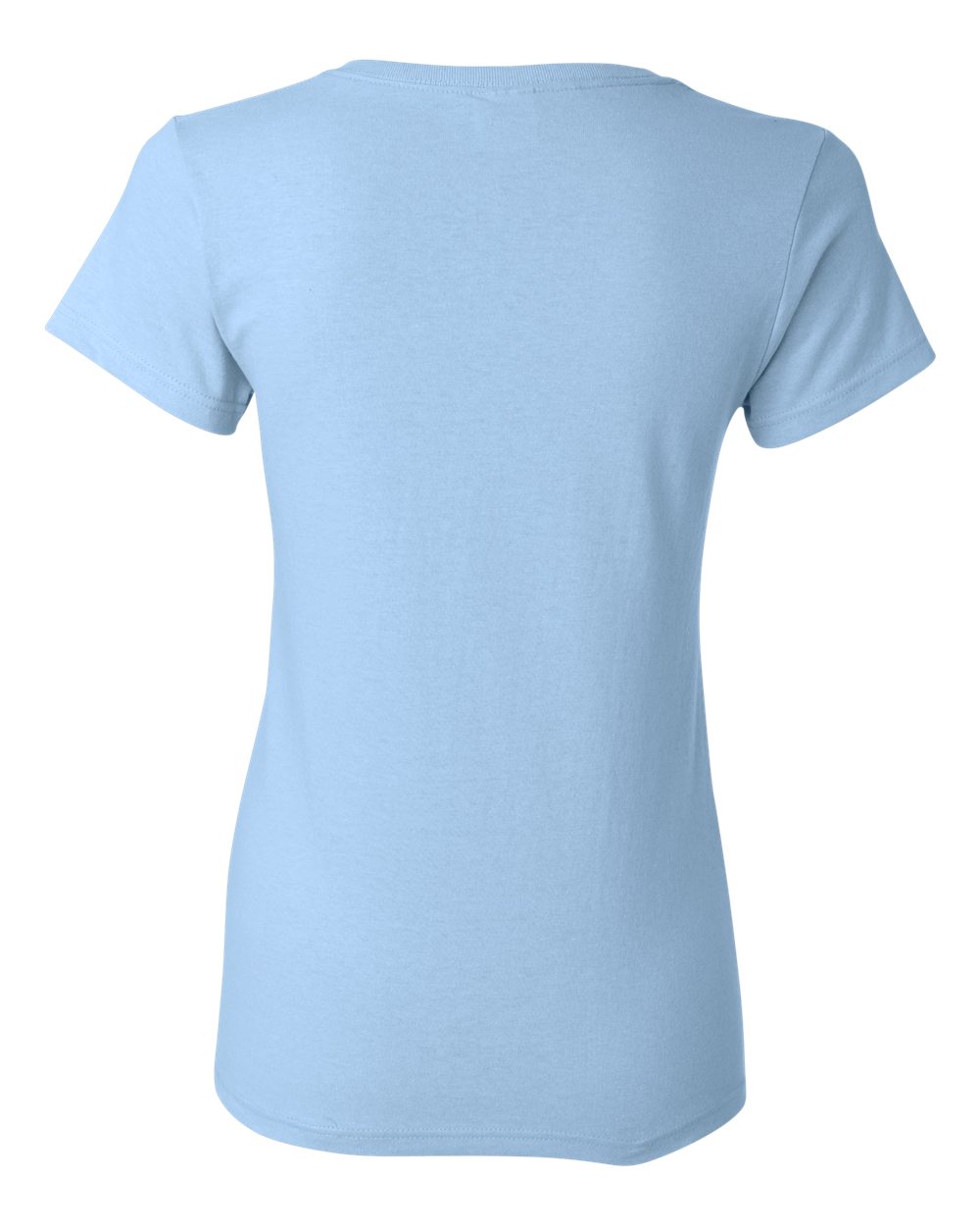 Rear View of Light Blue Heavy Cotton™ Women’s T-Shirt - 5000L