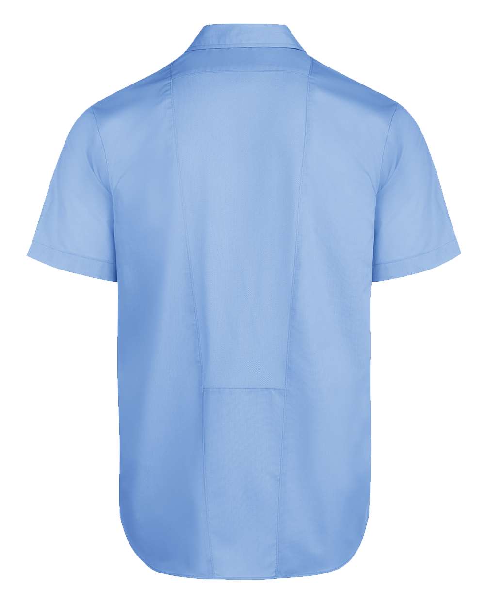 Rear View of Light Blue Industrial Worktech Ventilated Short Sleeve Work Shirt - Tall Sizes - LS51T
