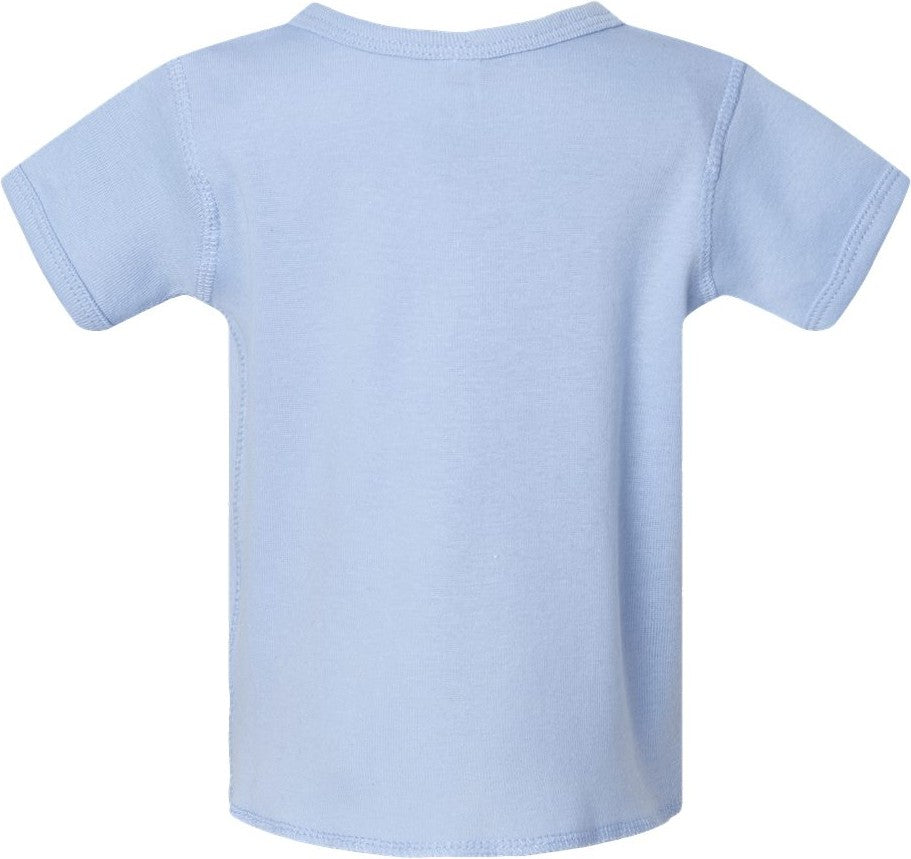 Rear View of Light Blue Infant Baby Rib Tee - 3400