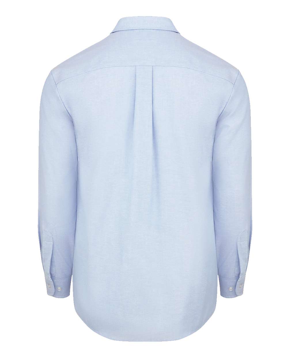 Rear View of Light Blue Long Sleeve Oxford Shirt - Tall Sizes - SSS36T