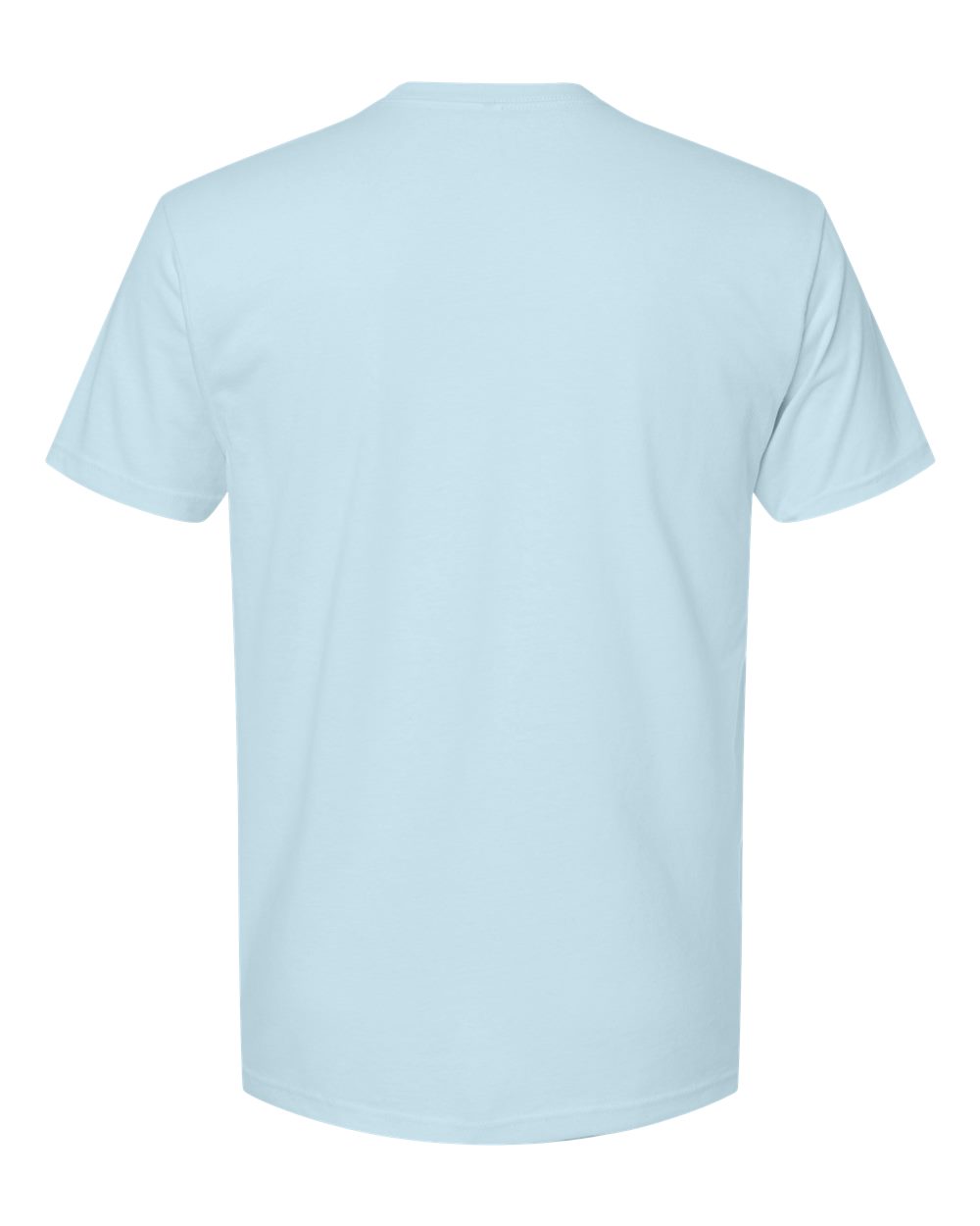 Rear View of Light Blue Sueded T-Shirt - 6410