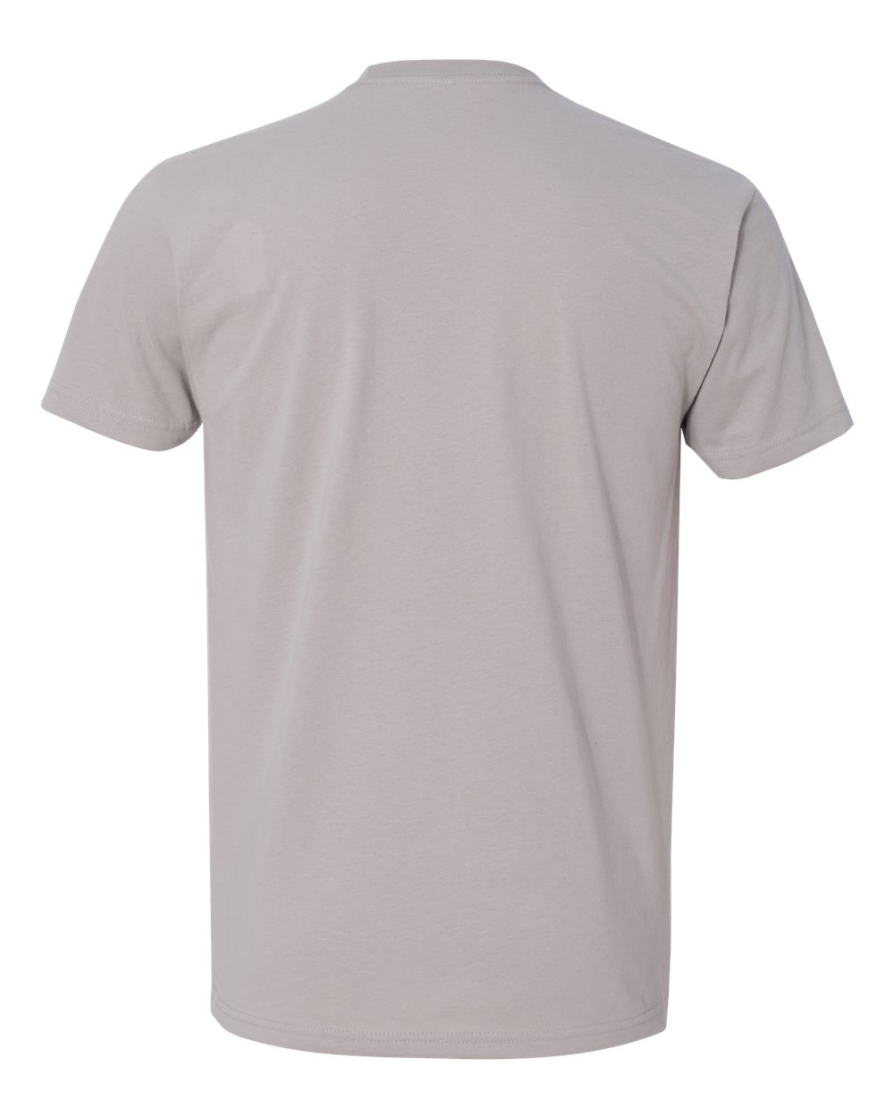 Rear View of Light Grey Sueded T-Shirt - 6410