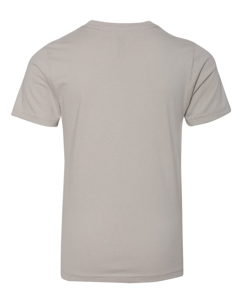 Rear View of Light Grey Youth Cotton T-Shirt - 3310