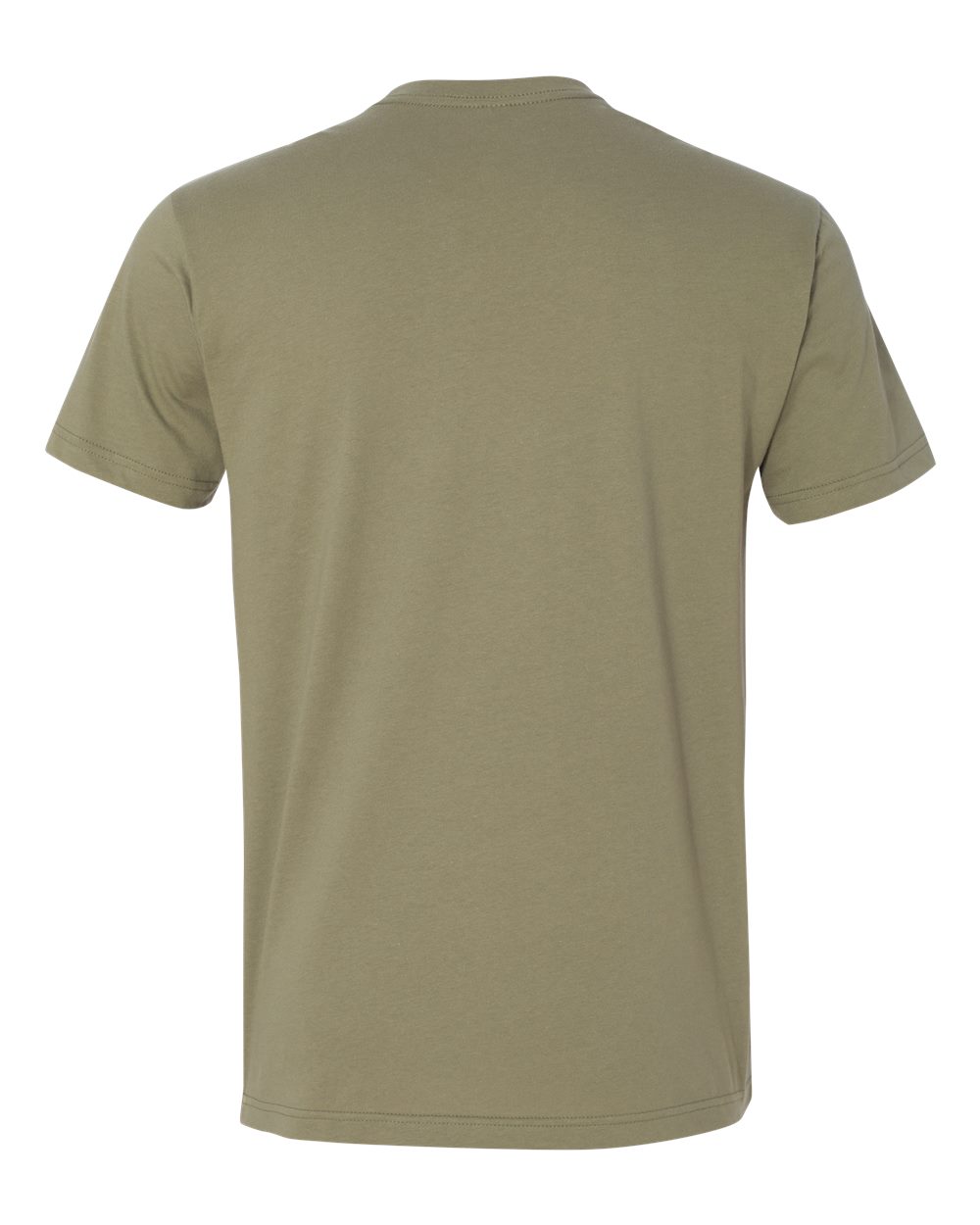 Rear View of Light Olive Cotton T-Shirt - 3600