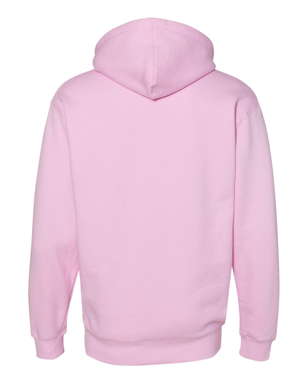 Rear View of Light Pink Heavyweight Hooded Sweatshirt - IND4000