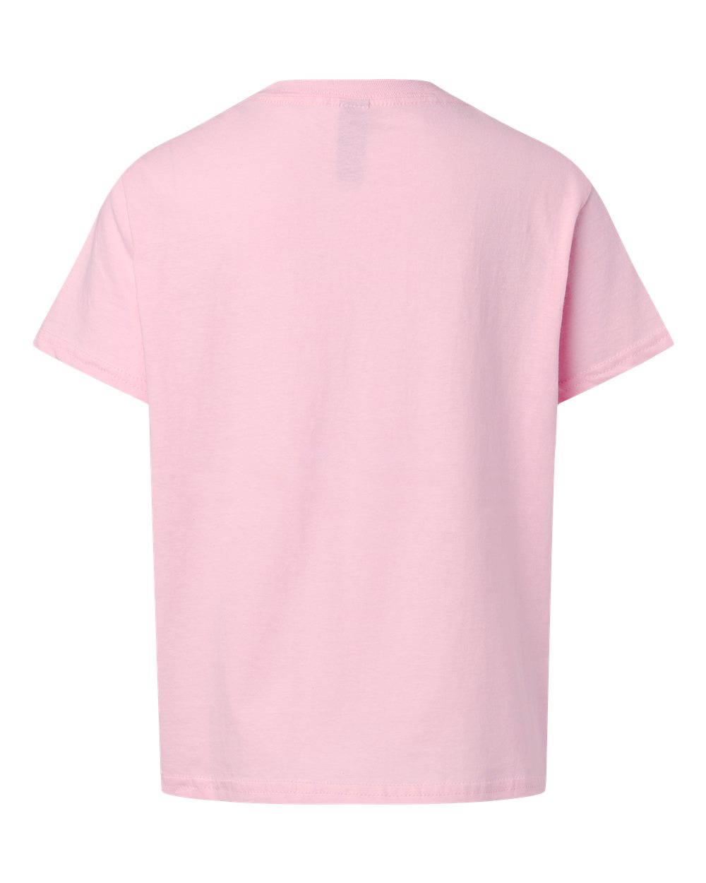 Rear View of Light Pink Light Cotton Youth T-Shirt - 3000B